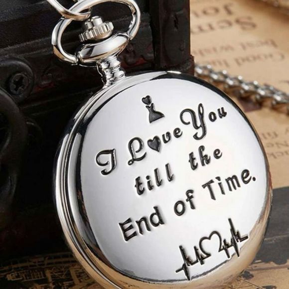 Engraved silver tone watch​​​ - Picture 2 of 4